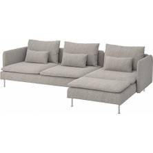 3'lü Kanepe ve Uzanma Koltuğu, Viarp Bej-Kahverengi, Çift Kolçaklı