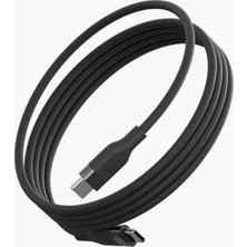 Helix 1.5m 100W Manyetik Katlanma Özellikli Type-C To Type-C Pd Hızlı Şarj Kablo - Siyah