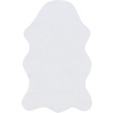 Meloni Beyaz - Yıkanabilir Peluş Halı | Kaymaz Yumuşak Halı