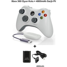 Xbox 360 Pc Uyumlu Kablosuz Analog Oyun Kolu ve 4800MAH Batarya Seti