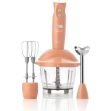 Pembe 3'lü Çok Fonksiyonlu Blender Seti, Renkli ve Şık Tasarım