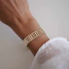 Medium Retro Kordon Altın Bileklik