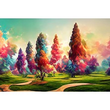 Aden Çok Renkli Manzara Kanvas Tablo