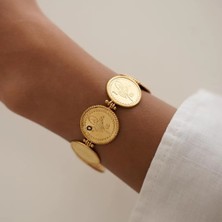 Otantik Dizi Tuğra Altın Bileklik