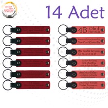 Kırmızı & Nar Çiçeği, 14’lü Set, Isme Özel Anahtarlık, Kurumsal Konferans Katılımcılarına Hediye