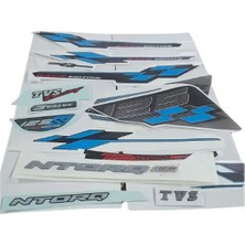 Tvs Ntorq 125 Etiket Seti Mavi Orjinal