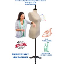 Keten Kumaş Süngerli Iğne Batabilen Prova Mankeni Terzi Mankeni Ket-01