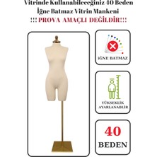 Gold Ayaklı 40 Beden Iğne Batmaz Vitrin ve Fotoğraf Çekimi Için Pantolon Giyebilen Vitrin Mankeni