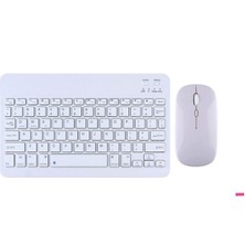 Bluetooth Slim Klavye +Mouse Android Ios,windows,tv ve Tablet Telefon Uumlu Şarjlı Klavye Mouse Set