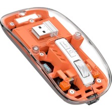 M133 Şeffaf Kablosuz Bluetooth Mouse Üç Modlu Sessiz Şarj Edilebilir