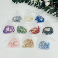 Lena Gift Workshop 10 Adet Hediyelik Tül Keseli Inci Tesbih (Mevlid-Hac-Umre-Sünnet)