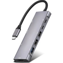 9in1 Macbook Matebook USB 3.0 Kart Okuyucu HDMI 4k@30hz Type-C Çevirici