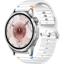 Huawei Watch Gt6 46MM Ile Uyumlu Dalga Desenli Tokalı Yumusaş Soft Silikon Kordon