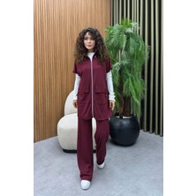 Premium Kalite Yelek ve Pantolonlu Kadın Ikili Takım Tesettür Uyumlu Yelekli Takım