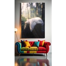 Özkacar Group Kanatlı Kedi V1 Ev Duvar Salon Güzellik Salonu Ofis Dükkan Dekarasyon Kanvas Tablo