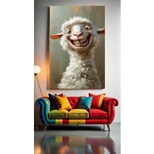 Özkacar Group Gülen Koyun Çocuk Odaları Tasarımı V1 Ev Duvar Salon Güzellik Salonu Ofis Dükkan Dekarasyon Kanvas Tablo