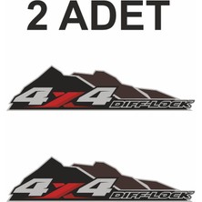 4x4 - Off Road - Adventure - Kamp -Oto Sticker - Araba Sticker -  Araç Sticker - 2 Adet 02029