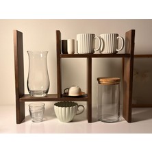 Vıveca Çok Amaçlı Ahşap Dekoratif Raf | Kitaplık – Düzenleyici – Mutfak & Banyo Organizeri| 53X42X9 cm