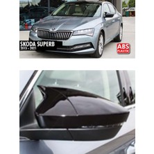 Skoda Superb 2015-2021 Batman Yarasa Ayna Kapağı Takım Piano Black
