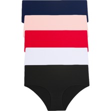Afrodizyac 5'li Yüksek Bel Lazer Kesim Dikişsiz Iz Yapmaz Extra Esnek Hayalet Külot Polyester/Likra Malzeme