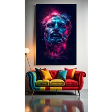 Özkacar Group Neon Tonlarda Model V1  Ev Duvar Salon Güzellik Salonu Ofis Dükkan Dekarasyon Kanvas Tablo