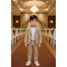 Keten Görünümlü 3'lü Erkek Takım