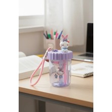 Sanrio Lisanslı Pipetli ve Askılı Plastik Şişe (520ML)