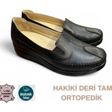 Hakiki Deri Kaymaz Taban Tam Ortopedik Anne Ayakkabısı