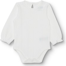 Hellobaby Kız Bebek Uzun Kol Body Jakar Örme Bisiklet Yaka Uzun Kol