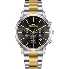 Slazenger SL.09.2545.2.05 Quartz Çelik Altın/gri Siyah Kadran 40 mm Erkek Kol Saati