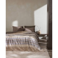 Madame Coco Mozel Çift Kişilik Welsoft Baskılı Battaniye - Bej/gri