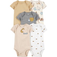 Carter's Bebek Layette 5'li Kısa Kollu Body Set Renkli 1T008910