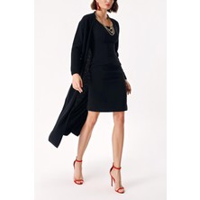 Siyah Kolsuz Dar Mini Elbise 94382