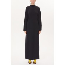 Siyah Fermuar Detaylı Elbise 93482