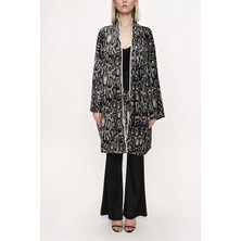 Piton Oversize Bağcıklı Ceket 61158
