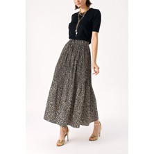 Desenli Piliseli Midi Boy Etek 81275
