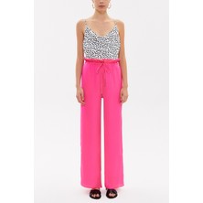 Pembe Bol Kesim Beli Lastikli Pantolon 41369