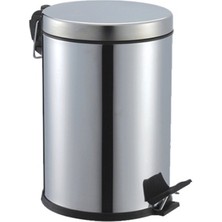 Pedallı 5lt Krom Metal Çöp Kovası (5263)