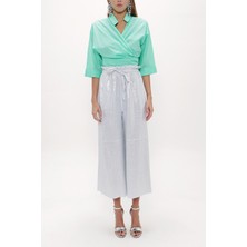 Gümüş Beli Lastikli Bol Kesim Pantolon 41510