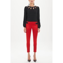 Kırmızı Saten Pantolon 40588