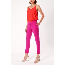 Fuşya Bol Kesim Pantolon 40657