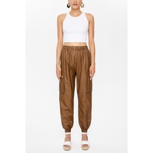 Kahve Kargo Cepli Keten Pantolon 41301