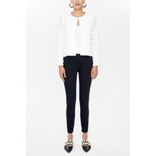 Siyah Beli Lastikli Tayt Pantolon 41367
