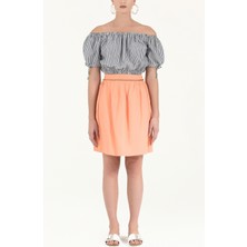 Lacivert Düşük Omuz Bluz 19628