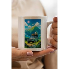 Orman- Sahil Kasabası- Kamp Baskılı Premium Kupa Bardak