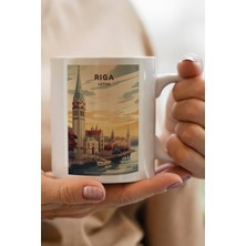 Latvia- Letonya- Riga Baskılı Premium Kupa Bardak