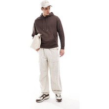 Erkek Kapşonlu Rahat Kalıp Içi Polarlı 3 Iplik Kalın Sweatshırt SPR25SW55