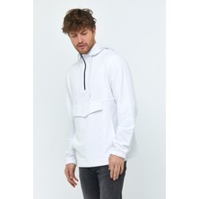 Erkek Kapşonlu Regular Fit Yarım Ferm.kargo Cepli Ince Sweatshirt SPR22SW171