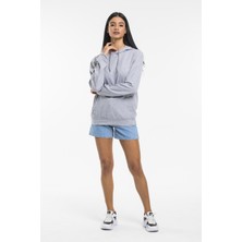 Süperlife Kadın Kapşonlu Regular Fit Ince Sweatshirt SPR21K55