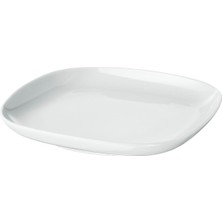 Tatlı Tabağı, Beyaz, 18X18 cm